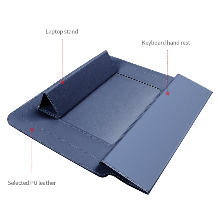 Sac de protection imperméable universel 4 en 1 pour ordinateur portable avec support en PU, 11/12 pouces, 13/14 pouces, 15/16 pouces