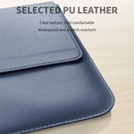 Sac de protection imperméable universel 4 en 1 pour ordinateur portable avec support en PU, 11/12 pouces, 13/14 pouces, 15/16 pouces