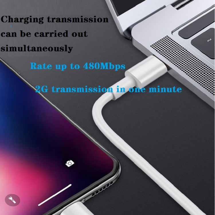 Chargeur de voyage 2 en 1 PD 20W port USB-C / Type-C unique + ensemble de câble de données charge rapide 3A PD3.0 USB-C / Type-C vers 8 broches, longueur du câble : 1m, prise EU, 20W 1m