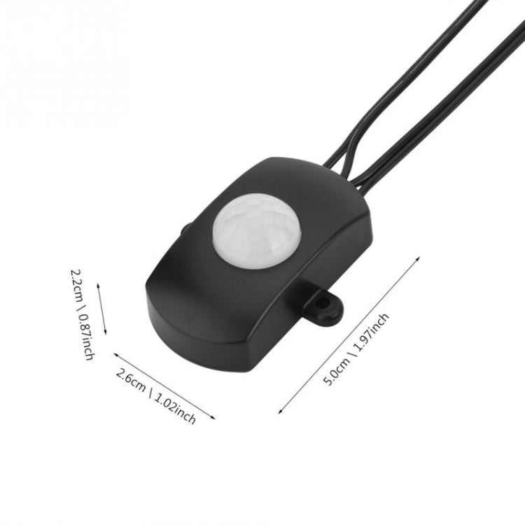 Interrupteur de capteur de mouvement PIR infrarouge corporel USB DC 5V/12V/24V, détecteur de mouvement humain pour bande lumineuse LED, noir, blanc