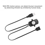 Interrupteur de capteur de mouvement PIR infrarouge corporel USB DC 5V/12V/24V, détecteur de mouvement humain pour bande lumineuse LED, noir, blanc