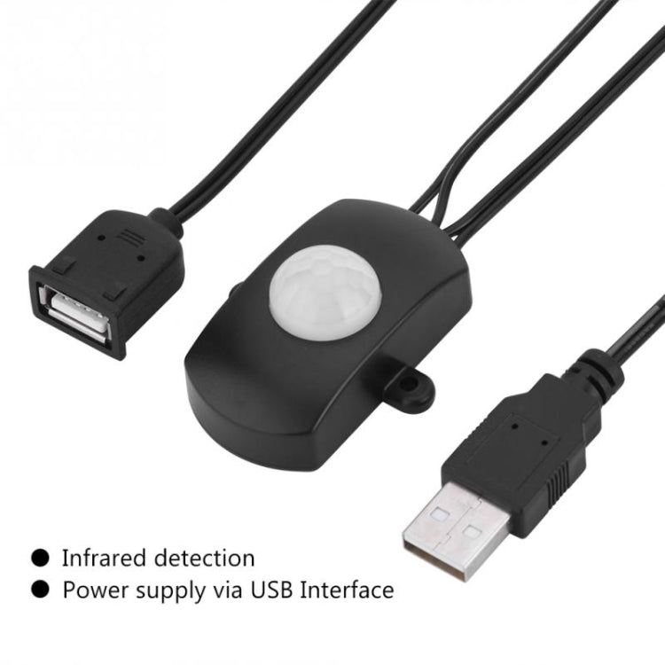 Interrupteur de capteur de mouvement PIR infrarouge corporel USB DC 5V/12V/24V, détecteur de mouvement humain pour bande lumineuse LED, noir, blanc