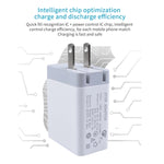 Ensemble chargeur rapide universel SDC-30W 2 en 1 câble USB vers 8 broches + 30W QC 3.0 USB + double port USB 2.0 2.4A pour téléphone portable et tablette, Prise US, avec câble 8 broches, Prise US