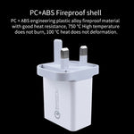 SDC-30W câble de données USB vers 8 broches 2 en 1 + chargeur rapide 30W QC 3.0 USB + chargeur universel 2 ports USB 2.0 2.4A pour téléphone, tablette, PC, prise UK, avec câble 8 broches, prise UK