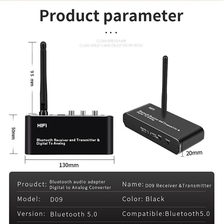 Récepteur et émetteur Bluetooth 5.0 numérique 3 en 1 ZS-SGD09 analogique