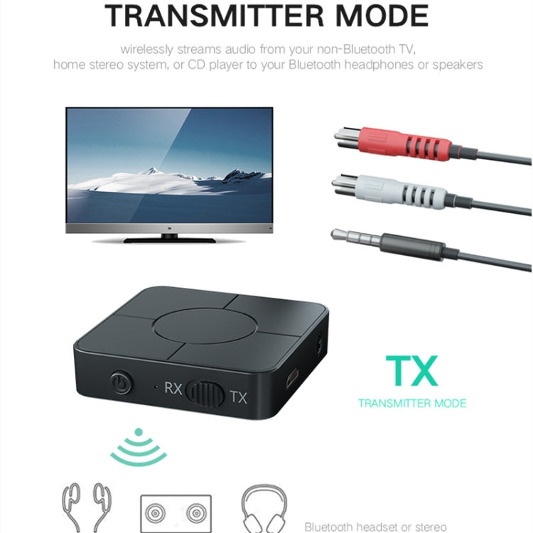 Adaptateur Bluetooth 5.0 deux-en-un émetteur-récepteur audio Bluetooth KN326 pour appels mains libres