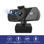 C5 4 millions de pixels Auto Focus 2K Full HD Webcam Rotation 360 USB sans pilote Caméra Web de diffusion en direct avec micro, C5