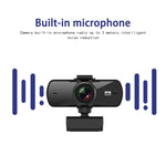 C5 4 millions de pixels Auto Focus 2K Full HD Webcam Rotation 360 USB sans pilote Caméra Web de diffusion en direct avec micro, C5