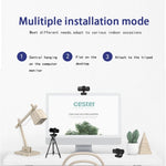 C5 4 millions de pixels Auto Focus 2K Full HD Webcam Rotation 360 USB sans pilote Caméra Web de diffusion en direct avec micro, C5