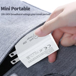 Chargeur de voyage SDC-20W PD 20W à interface USB-C / Type-C unique, prise UE, prise US, prise UK