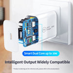Chargeur de voyage USB-C / Type-C 2-en-1 SDC-20W PD 20W + Kit de câble de données de charge rapide 3A PD 3.0 USB-C / Type-C vers USB-C / Type-C, Longueur du câble : 1m, Prise US, Prise EU, Prise UK