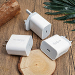 SDC-20W Chargeur de Voyage 2 en 1 PD 20W USB-C / Type-C + Câble de Données de Charge Rapide 3A PD3.0 USB-C / Type-C vers 8 Broches, Longueur du Câble : 1m, Prise US, Prise EU, Prise UK