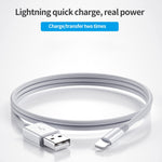 Câble de données de charge rapide XJ-017 3A USB mâle vers 8 broches mâle, longueur : 1 m, 1 m
