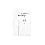 Câble de données de charge rapide XJ-017 3A USB mâle vers 8 broches mâle, longueur : 1 m, 1 m
