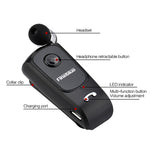 F920 CSR4.1 Casque Bluetooth rétractable avec rappel par vibration de l'appelant et fonction antivol, noir, blanc, or, argent, gris