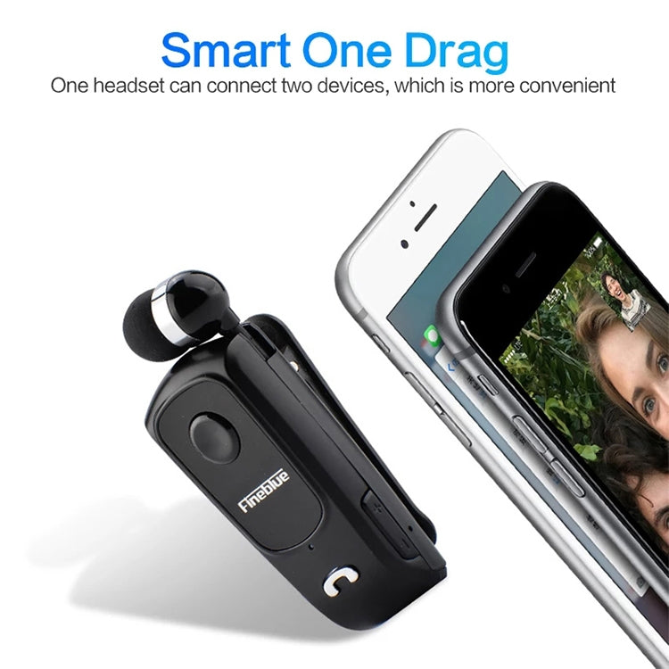 F920 CSR4.1 Casque Bluetooth rétractable avec rappel par vibration de l'appelant et fonction antivol, noir, blanc, or, argent, gris