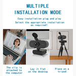 B1 Webcam rotative à 360 degrés, 4 millions de pixels, résolution 2K HD 1080P, avec micro et trépied