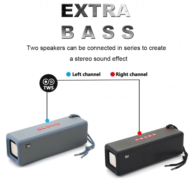 T&G TG271 Haut-parleur Bluetooth Subwoofer TWS avec corde tressée, support USB/AUX/carte TF/FM