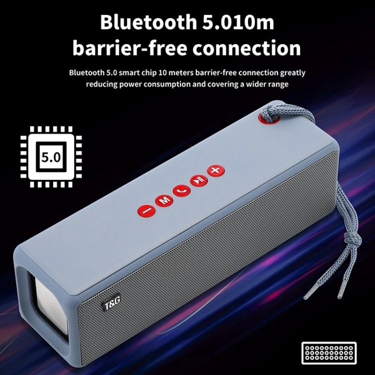 T&G TG271 Haut-parleur Bluetooth Subwoofer TWS avec corde tressée, support USB/AUX/carte TF/FM