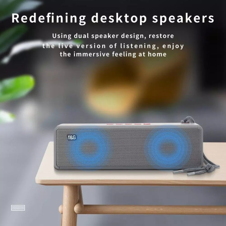 T&G TG271 Haut-parleur Bluetooth Subwoofer TWS avec corde tressée, support USB/AUX/carte TF/FM