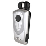Casque Bluetooth F930 CSR4.1 avec câble rétractable, rappel vibreur pour les appels, anti-vol, argent