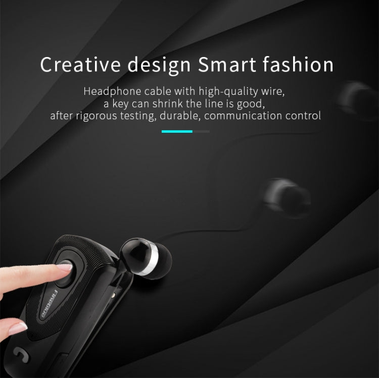 Casque Bluetooth F930 CSR4.1 avec câble rétractable, rappel vibreur pour les appels, anti-vol, argent
