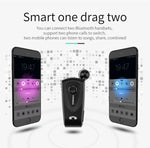 Casque Bluetooth F930 CSR4.1 avec câble rétractable, rappel vibreur pour les appels, anti-vol, argent