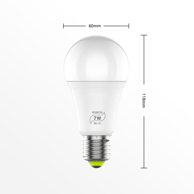 Ampoule LED intelligente WIFI 7W E27 RGBCW pour la maison connectée