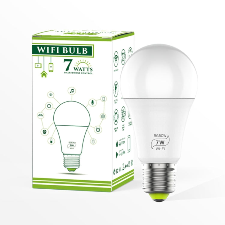 Ampoule LED intelligente WIFI 7W E27 RGBCW pour la maison connectée