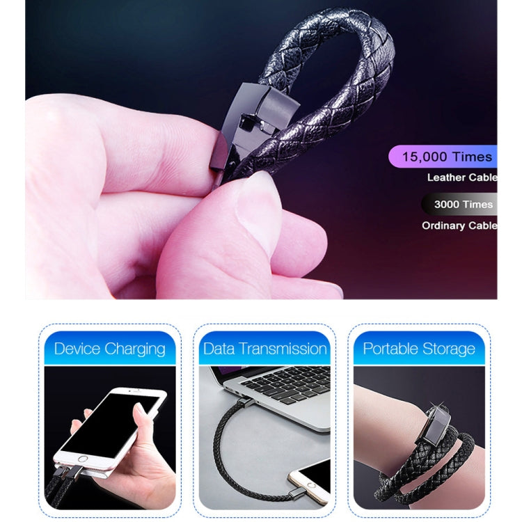 Câble de données bracelet créatif XJ-28 2.4A USB vers 8 broches, longueur du câble : 22,5 cm, XJ-28 8 broches, 22,5 cm 8 broches