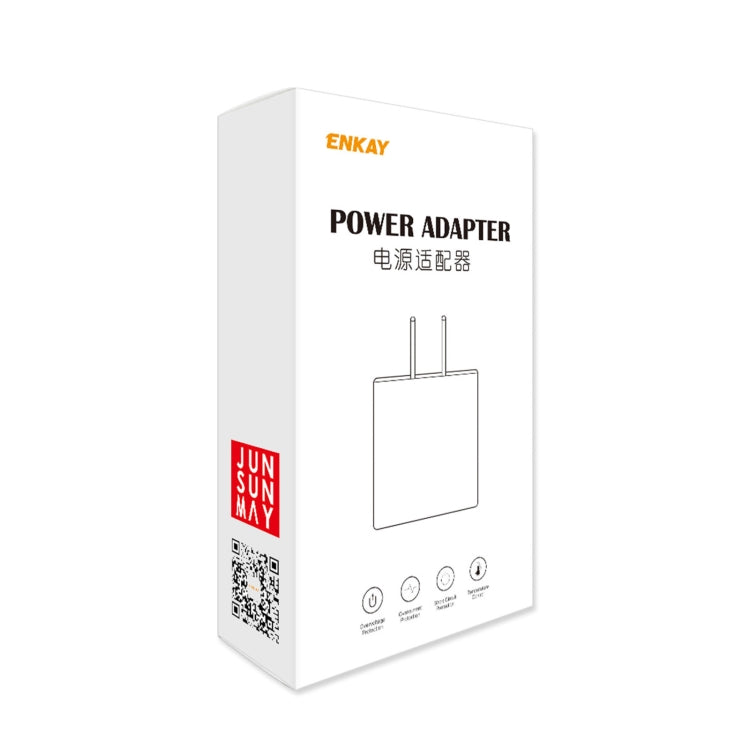Chargeur de voyage rapide ENKAY Hat-Prince T006-1 18W USB QC 3.0, prise EU
