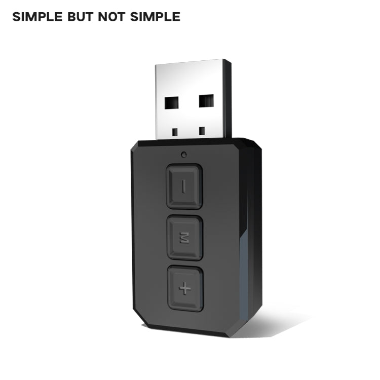 Adaptateur audio Bluetooth USB RT02 Transmet et reçoit 2-en-1 Bluetooth 5.0 Kit mains libres Récepteur Bluetooth de voiture