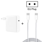Adaptateur d'ordinateur portable PD-96W 96W PD USB-C / Type-C + câble de charge rapide 2m 5A USB-C / Type-C vers USB-C / Type-C pour MacBook Pro, prise EU, prise US, prise UK, prise AU