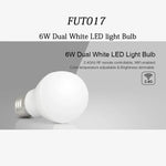 FUT017 Ampoule LED Blanc Double 6W Contrôlable RF 2.4GHZ Compatible Wifi CCT Réglable Luminosité Variable