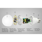 FUT017 Ampoule LED Blanc Double 6W Contrôlable RF 2.4GHZ Compatible Wifi CCT Réglable Luminosité Variable