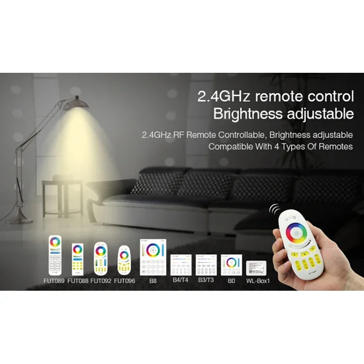 Ampoule LED FUT013 5W E14 RVB + CCT AC100~240V avec télécommande WiFi 2.4G, intensité réglable