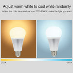 Ampoule LED FUT012 E27 9W RVB + CCT 100V-240V, couleur pleine, télécommande, ampoule intelligente WiFi sans fil 2,4G
