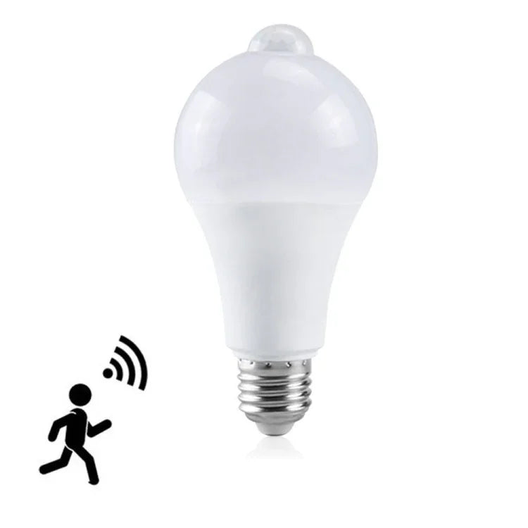 Ampoule LED E27 à détecteur de mouvement infrarouge étanche, lumière blanche