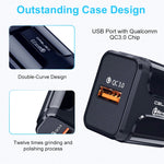 Chargeur de voyage portable LZ-023 18W QC 3.0 USB + câble de données USB vers 8 broches 3A, prise EU, câble de données 8 broches, prise EU