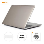 ENKAY Coque de protection 3-en-1 en cristal pour ordinateur portable + film de clavier en TPU version UE + ensemble de bouchons anti-poussière pour MacBook Pro 13,3 pouces A1708 (sans Touch Bar), Pour MacBook Pro 13,3 pouces A1708 (sans Touch Bar)