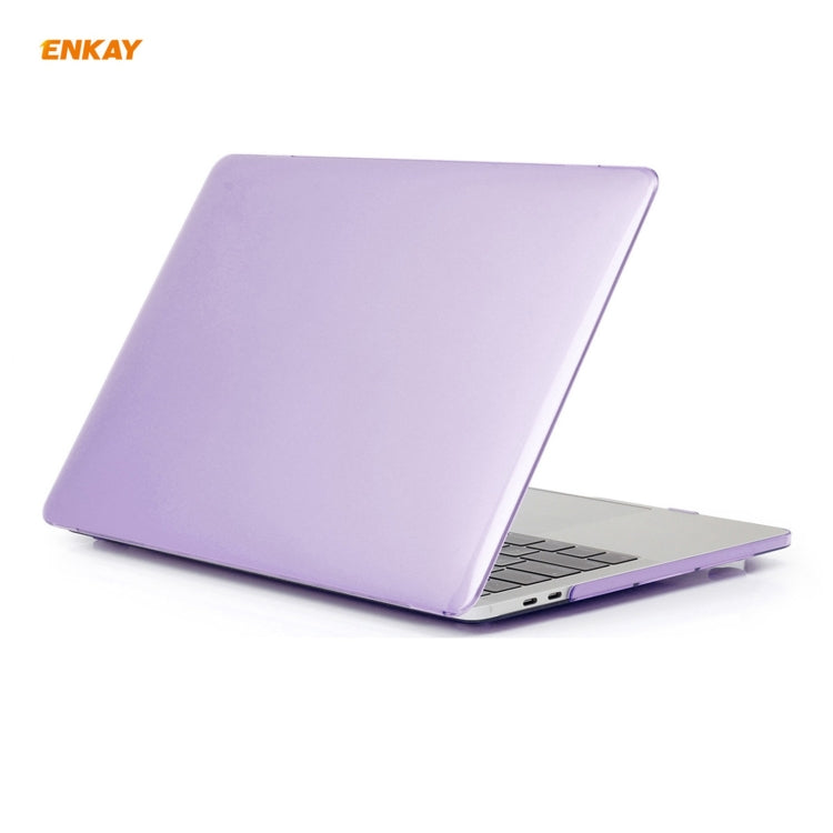 ENKAY Coque de protection 3-en-1 en cristal pour ordinateur portable + film de clavier en TPU version UE + ensemble de bouchons anti-poussière pour MacBook Pro 13,3 pouces A1708 (sans Touch Bar), Pour MacBook Pro 13,3 pouces A1708 (sans Touch Bar)