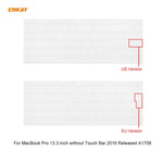 ENKAY Coque de protection 3-en-1 en cristal pour ordinateur portable + film de clavier en TPU version UE + ensemble de bouchons anti-poussière pour MacBook Pro 13,3 pouces A1708 (sans Touch Bar), Pour MacBook Pro 13,3 pouces A1708 (sans Touch Bar)