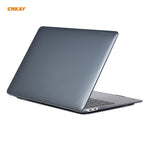 ENKAY Étui de protection pour ordinateur portable 3 en 1 en cristal + Film de clavier TPU version UE + Jeu de bouchons anti-poussière pour MacBook Air 13,3 pouces A1932 (2018), pour MacBook Air 13,3 pouces A1932 (2018)