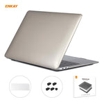 ENKAY Étui de protection pour ordinateur portable 3 en 1 en cristal + Film de clavier TPU version UE + Jeu de bouchons anti-poussière pour MacBook Air 13,3 pouces A1932 (2018), pour MacBook Air 13,3 pouces A1932 (2018)
