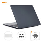 ENKAY Étui de protection mat 3 en 1 pour ordinateur portable + Film de clavier en TPU version UE + Jeu de bouchons anti-poussière pour MacBook Air 13,3 pouces A2179 et A2337 (2020), Pour MacBook Air 13,3 pouces A2179 (2020)