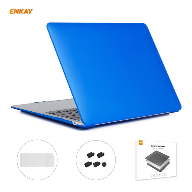 ENKAY Étui de protection mat 3 en 1 pour ordinateur portable + Film de clavier en TPU version UE + Jeu de bouchons anti-poussière pour MacBook Air 13,3 pouces A2179 et A2337 (2020), Pour MacBook Air 13,3 pouces A2179 (2020)