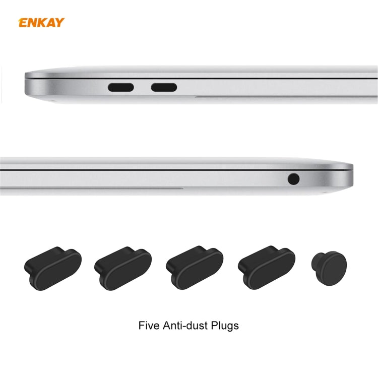 ENKAY Étui de protection mat 3 en 1 pour ordinateur portable + Film de clavier en TPU version UE + Jeu de bouchons anti-poussière pour MacBook Air 13,3 pouces A2179 et A2337 (2020), Pour MacBook Air 13,3 pouces A2179 (2020)