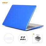ENKAY Coque de protection 3 en 1 en cristal pour ordinateur portable + film de clavier en TPU version UE + ensemble de bouchons anti-poussière pour MacBook Pro 16 pouces A2141 (avec Touch Bar), Pour MacBook Pro 16 pouces A2141 (avec Touch Bar)