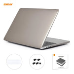 ENKAY Coque de protection 3 en 1 en cristal pour ordinateur portable + film de clavier en TPU version UE + ensemble de bouchons anti-poussière pour MacBook Pro 16 pouces A2141 (avec Touch Bar), Pour MacBook Pro 16 pouces A2141 (avec Touch Bar)