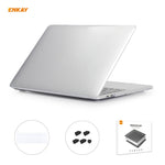 ENKAY Coque de protection 3 en 1 en cristal pour ordinateur portable + film de clavier en TPU version UE + ensemble de bouchons anti-poussière pour MacBook Pro 16 pouces A2141 (avec Touch Bar), Pour MacBook Pro 16 pouces A2141 (avec Touch Bar)